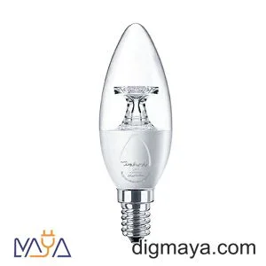 لامپ 7وات LED شمعی شفاف پارس اروند