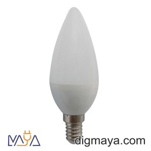 لامپ 7وات LED شمعی مات دیاذر