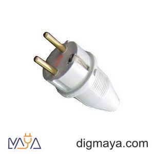 دوشاخه لاستیکی شایان میله برنجی