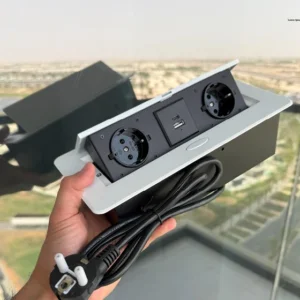 پریز کابینتی توکار 2پریز ارتدار با USB کانتکت